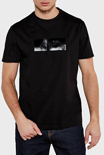 Armani Exchange Armani Exchange 100% βαμβακερό λογότυπο με τυπωμένο μπλουζάκι ανδρικό μπλουζάκι XM000786 AF10364 UC001