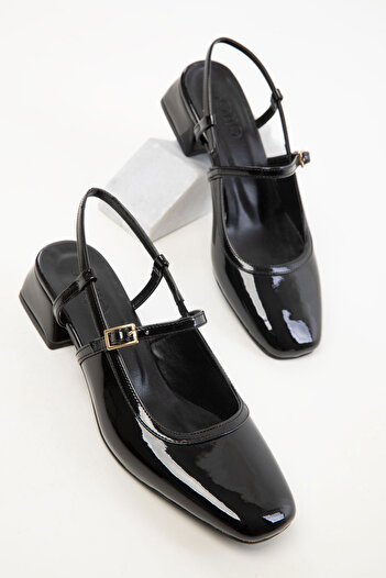 SOHO 20486 Black Patent Leather Women's Classic Heeled Shoes