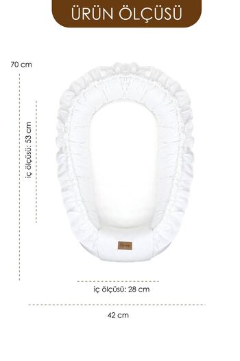 mordesign 0-3 Months Baby Bed 100% Cotton Babynest Mevlüt Gift and Newborn