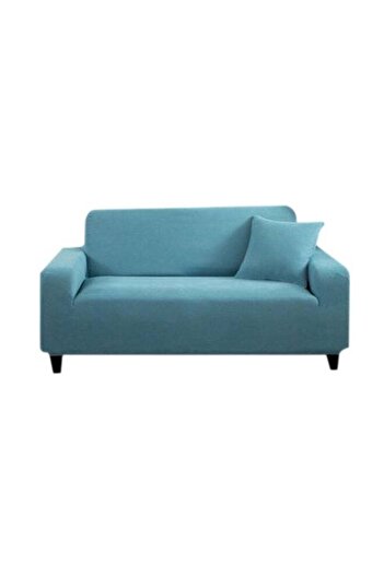 Generic MTL Double Seater Stretch Sofa Cover Blue 145x185cm