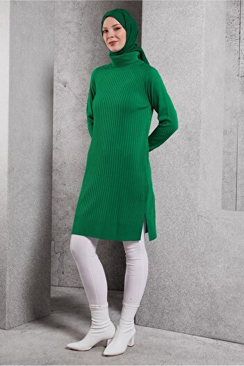 Alvina Ankle Collar Knitting Tunic 44930