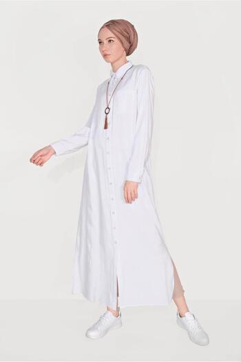 Alvina Size Button Slip Tunic 40709