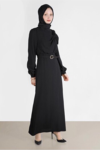 Alvina 42649 Model Dress with Belt and Bow Detail