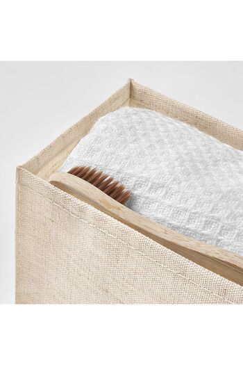 IKEA BOLLÖSUND Drawer organisers, set of 4, beige
