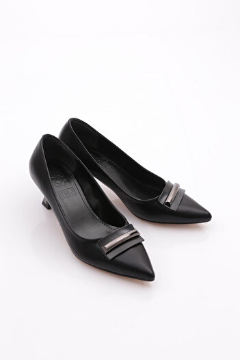 DGN Women's High Heel Shoes Black Metallic 2163102621