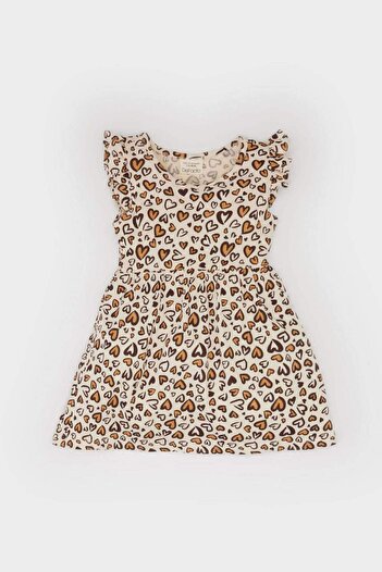 DeFacto Baby Girl Patterned Short Sleeve Summer Dress A0136A525Sm