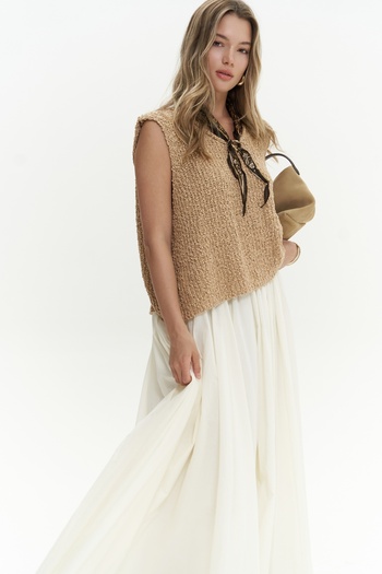 BOHEMAİ Πλεκτά Knitle Comfortable Fit Πλεκτά Cinnamon Crop