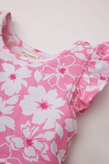 DeFacto Baby Mädchen Blumenmuster Kurzarm Sommerkleid A0136a525sm