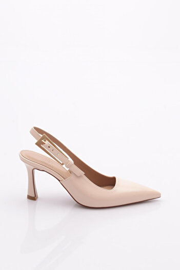 DGN Women's Heeled Shoes Beige Patent Leather 81933236