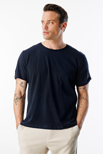 GENIUS STORE Men's T-Shirt 100% Cotton Regular Fit Crew Neck Basic T-Shirt