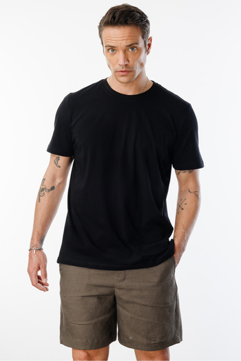 GENIUS STORE Men's T-Shirt 100% Cotton Regular Fit Crew Neck Basic T-Shirt
