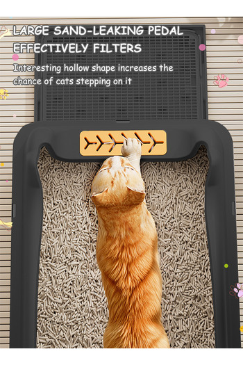 KidLe Stainless Steel Cat Litter Box Metal Cat Litter Box