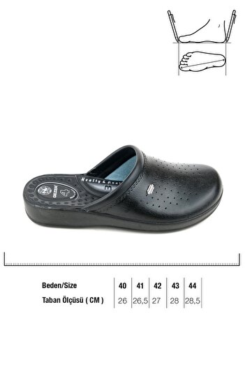 GEZER 04768-25 Leather Anatomical Sabo Men's Slippers