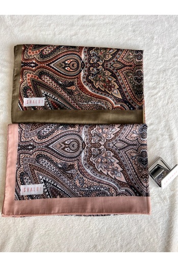 shalby Ethnic Patterned Cotton Shawl Set of 2 & Green Makeup Mirror