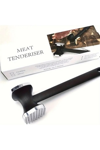 TEN Double-sided coarse and fine metal meat tenderizing mallet with non-slip handle,ideal,steak,chicken
