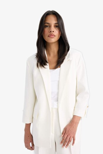 DeFacto Regular Fit Kare Yaka Blazer Ceket F3694AX25SM