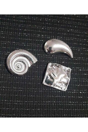 beyna aksesuar Large Size Silver Color Button Set (Kab'An, Coat, Vest, Dress)