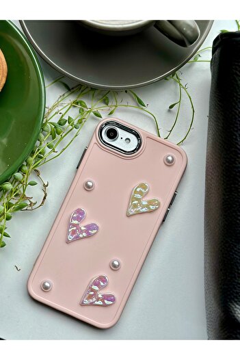 Go Aksesuar iPhone 7 - 8 - Se 2020 - Se 2022 Compatible Stone Heart 3D Toy Design Flexible Silicone Case