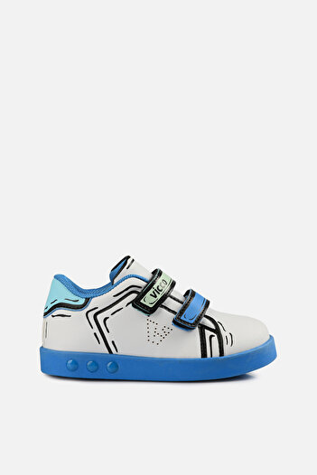 Vicco Picasso Işıklı Erkek Okul Öncesi Beyaz/saks Mavi Sneaker