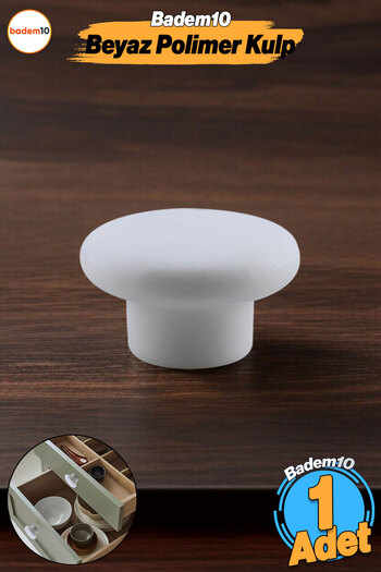 Badem10 Bohemian White Mushroom Handle Knob 1Pcs Drawer Kitchen Furniture Cabinet Wardrobe Handle Handle Plastic Handle