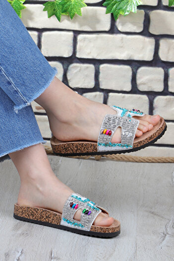 Vojo Ella Anatomical Sole Stone Detail Women's Slippers