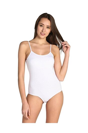 Line Smart Tutku Women's 6 Pack Cotton Rope Strap Lycra Hook Snap Bodysuit
