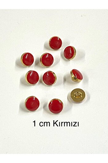 karantuhafiye Red Metal Blouse Button 1 cm (02729)