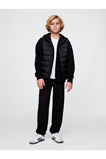 GAP Boy's Black Relaxed Logo Sweatpants