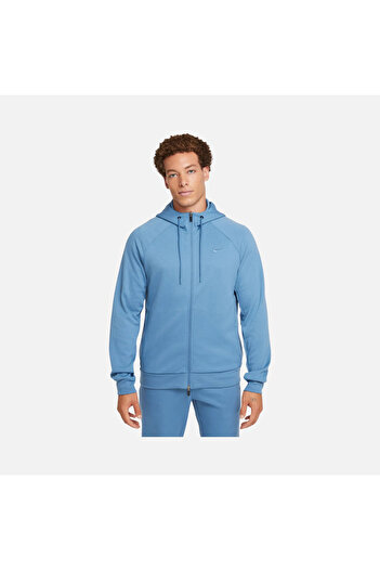 Nike Primary Dri-Fit UV Versatile Full-Zip Hoodie Чоловічий синій спортивний світшот з капюшоном на блискавці