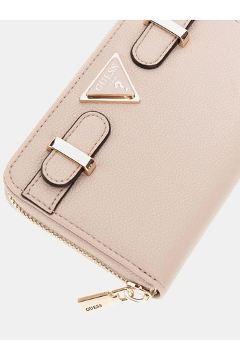 Guess Eco Ali Slg Medium Zip Around Women's Brown Wallet Swbg9511140-Alm