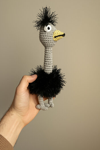 MALLY PET PROFESSIONEL PET CARE Ostrich - Handmade Cat and Dog Toy with Sound