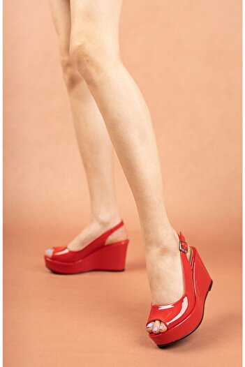 owwox club Juliet; Women'S, Red, 9 cm Wedge Heeled Shoes (Please Read the Product Description for the Mold)