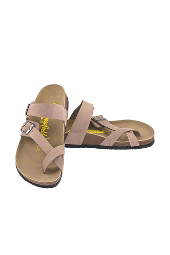 Moosefield Παντόφλες από γνήσιο δέρμα Unisex Antique Mink Nubuck