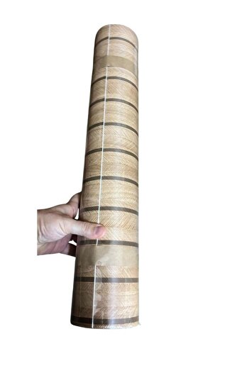 Renkli Duvarlar Wainscot Effect Self Adhesive Light Brown Wainscot Patterned Wall Panel Paper Yg005