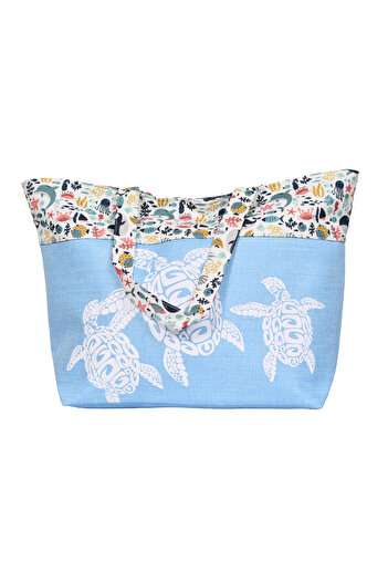 Generic Stylish beach bag with a linen lining and a hemp rope handle, large capacity, water resistant