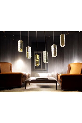 Home Plaket Kristal Taş Işlemli Parlak Gold 6li Parmak Üç Renk (BEYAZ SARI VE GÜN IŞIĞI)