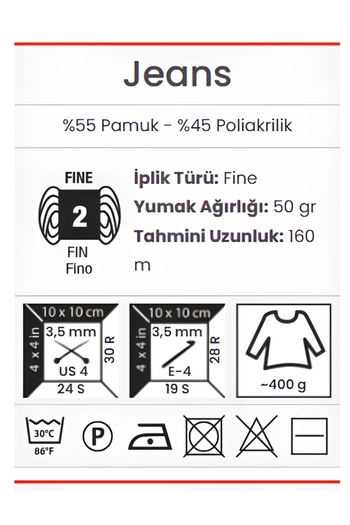 Yarnart Jeans 46 Gri Amigurumi Örgü Ipi Amigurimi Bebek Ipi
