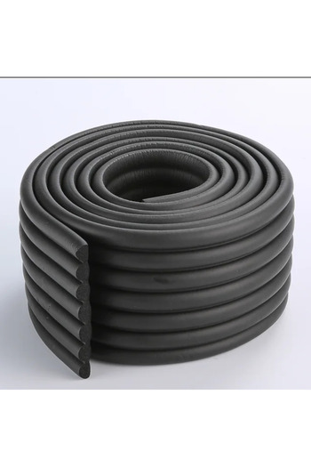 Evokids 3 Pieces Multi-Purpose Rubber Edge Protector Black (6 Meters)