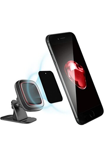 Go-Des Magnetic Dashboard Car Mount Holder Black/Red
