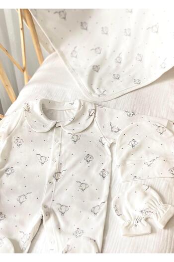 Zezig Balloons 4 Piece Hospital Discharge Set 100% Cotton