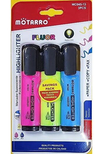 MOTARRO -Highlighters - Mini TextMarkers Pastel and Fluorescent Colours Different Varieties