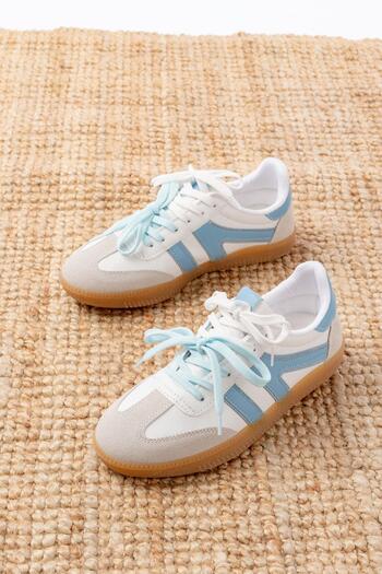 Aymood Γυναικεία αθλητικά παπούτσια Casual Blue Garni Lace-up Thermo Sole M-6005