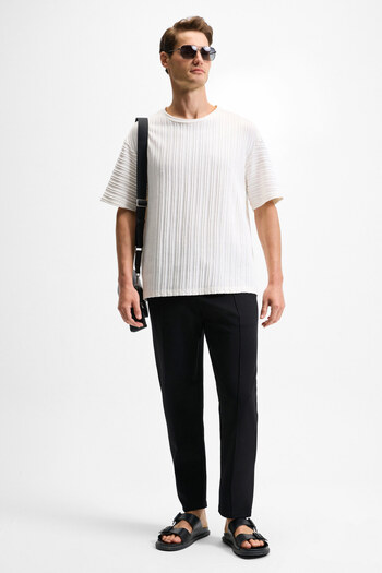 GRIMELANGE Men Sailing Sailboat Black Sweatpants