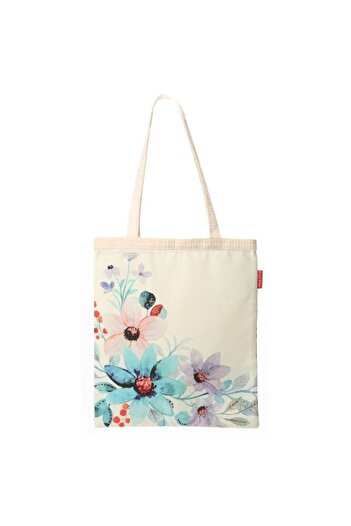 Baghashtag Έντυπη υφασμάτινη τσάντα Vivid Flowers