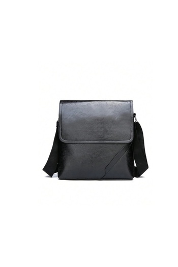 Generic Basic Plain Leather Crossbody Bag,Long Adjustable Strap&2 Large Pockets for Travel&Trips,25*24CM