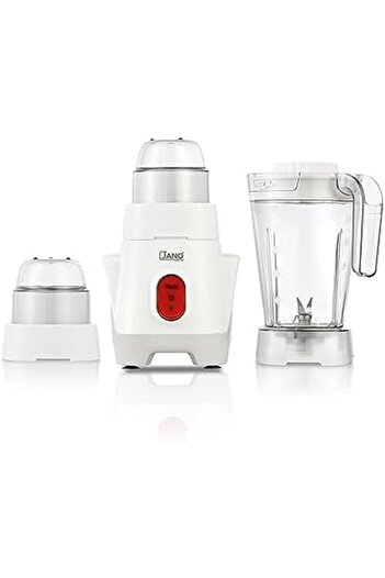 JANO 1.25 Liter 400 W Electric Blender 3 in 1, Plastic Jar, Mill & Coffee Grinder, White JN1203