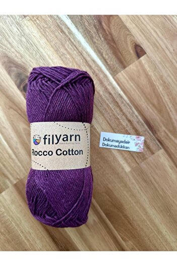 Filyarn Rocco Cotton Koton Pamuk 100 Gr Punch Amigurumi El Örgü İpliği-Mor Renk