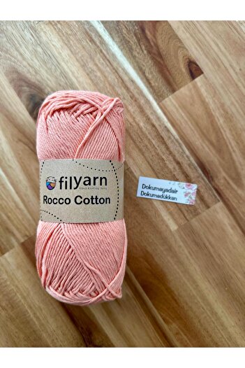 Filyarn Rocco Cotton Koton Pamuk 100 Gr Punch Amigurumi El Örgü İpliği-Somon Renk