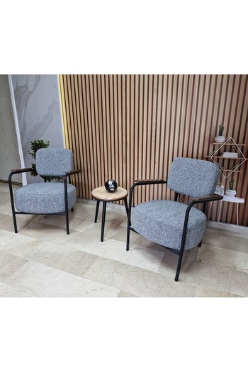 WATERYBROOK VENÜS 2 BERJER SET İskandinav Keten Berjer - Büro - Ofis Koltuğu - Ofis Mobilyası -Bekleme Salonu