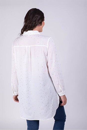 MYLİNE Gilded Printed Long Shirt